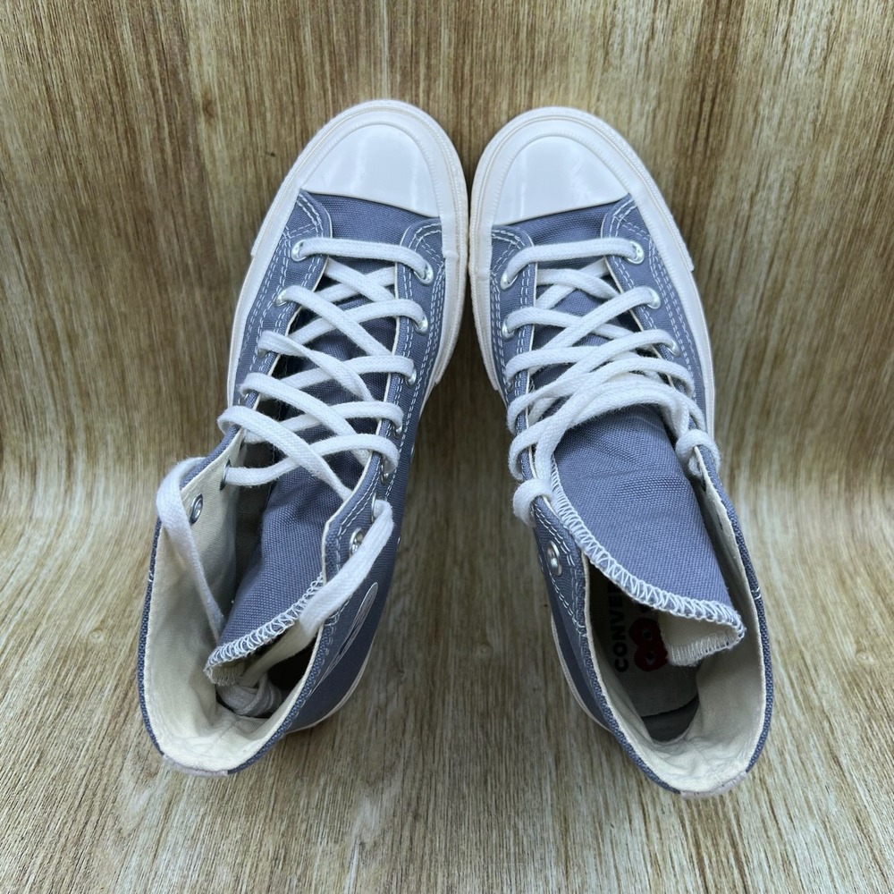 Comme des Garcons Play x Converse High Top Women's 8 Grey Black Heart 171847C - Picture 6 of 10